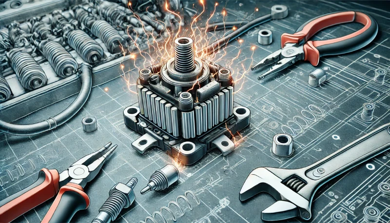 تصویر شاخص محتوای خرابی کویل که نشان دهنده یک کویل است که در حال جرقه زدن است.